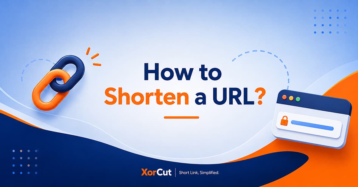 XorCut how to shorten url banner illustration