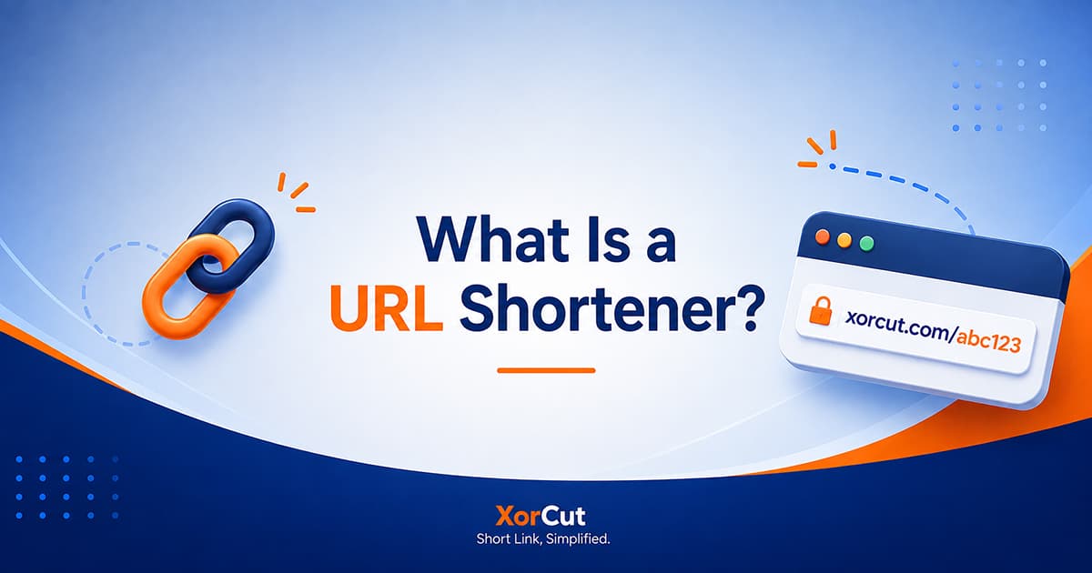 XorCut what is a url shortener banner illustration